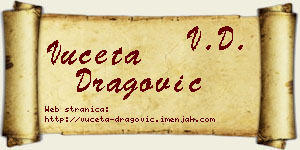 Vuceta Dragović vizit kartica